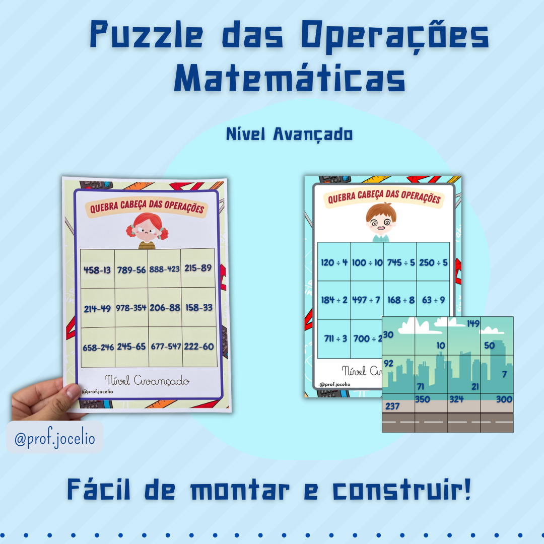 Puzzle das Operações Matemática - Avançado