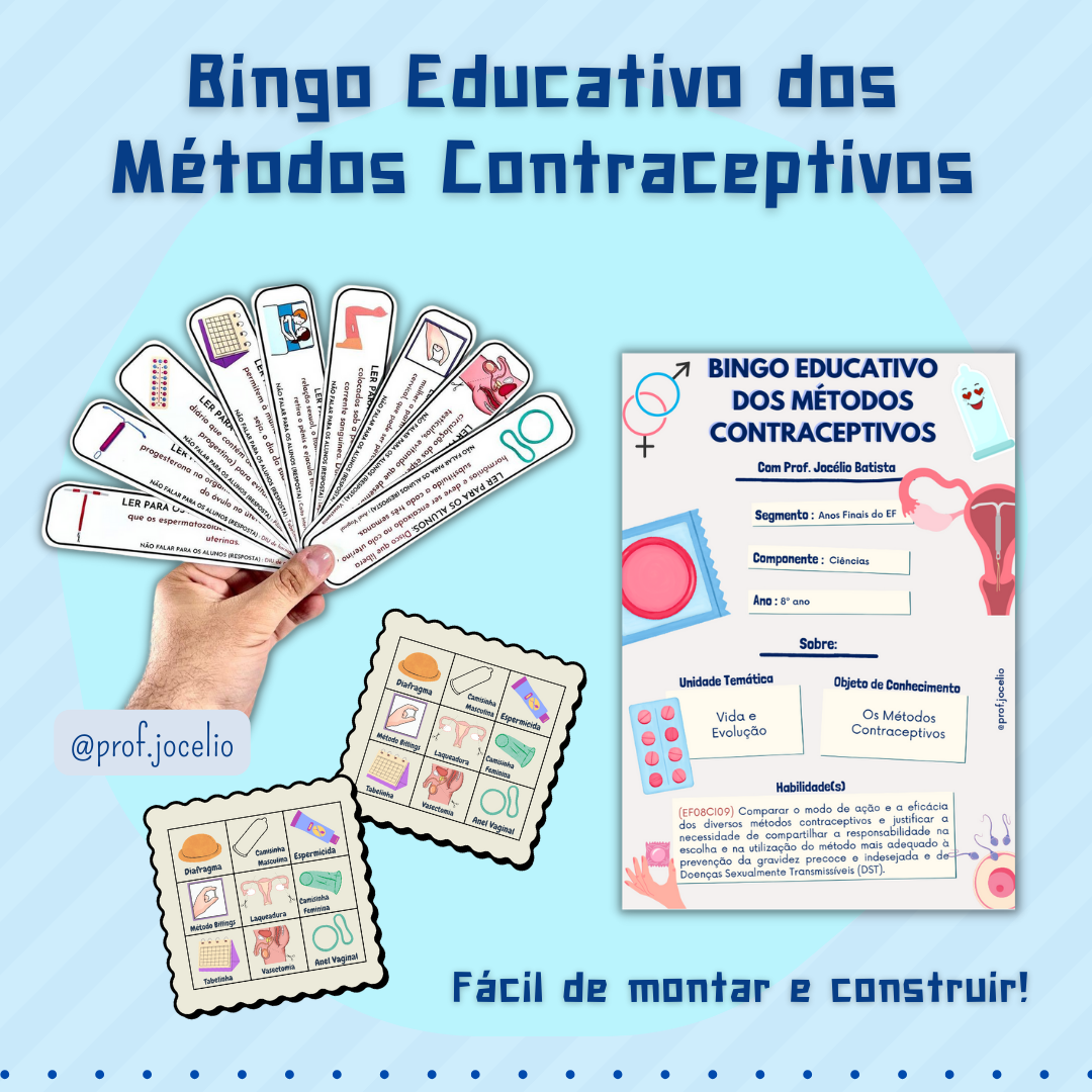 Bingo Educativo dos Métodos Contraceptivos