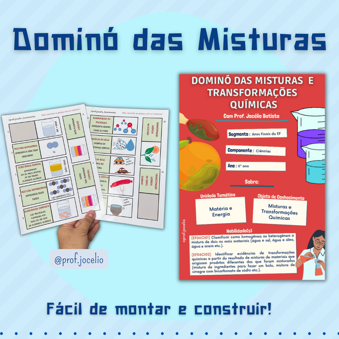 Dominó das Misturas e Transformações Químicas