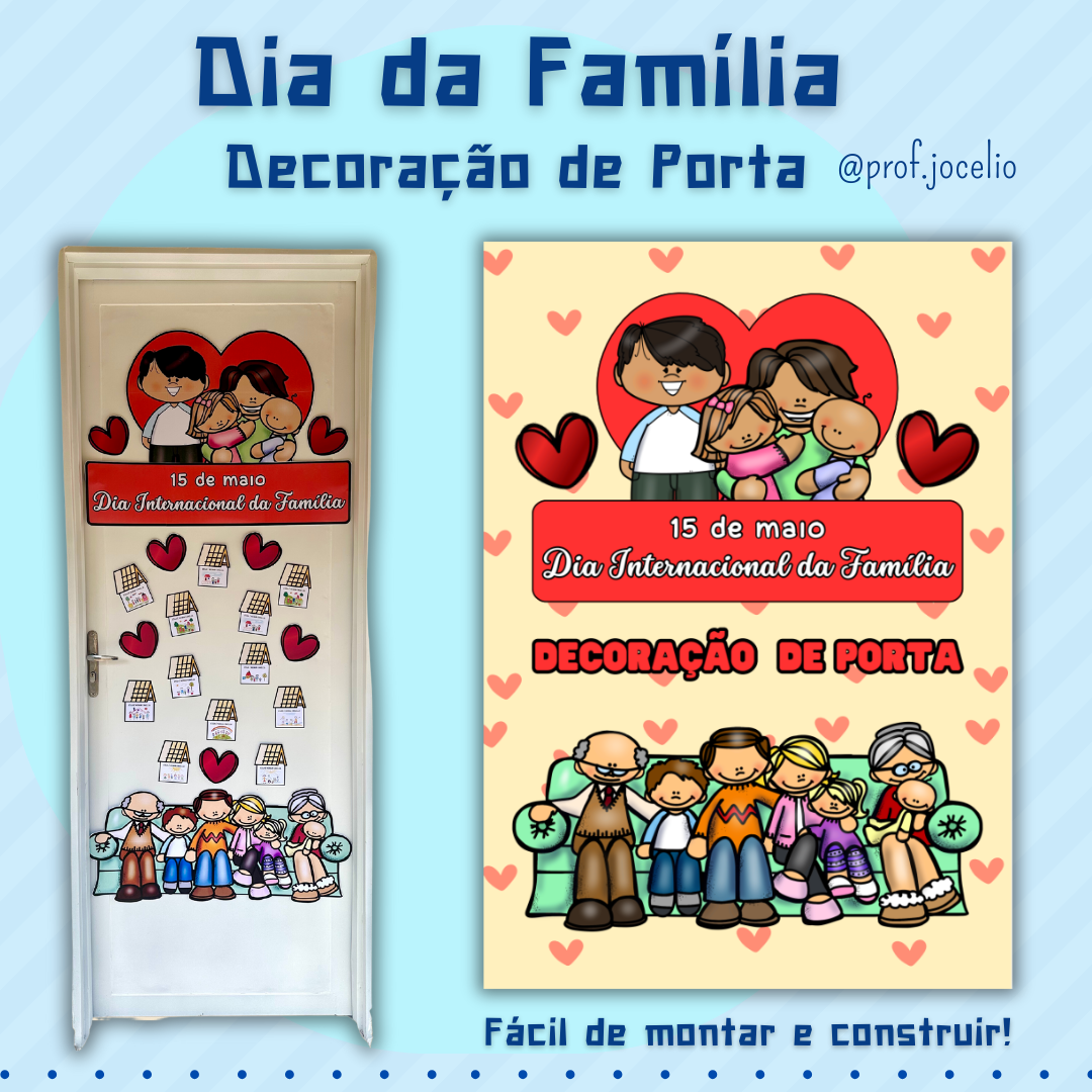 Dia da Família Decoração de Porta