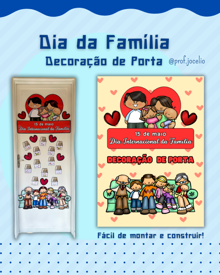 Dia da Família Decoração de Porta – Sua Loja de Atividades Pedagógicas ...