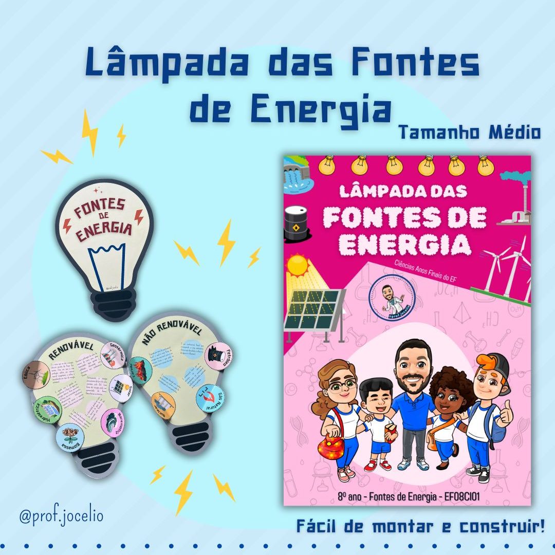 Lâmpada das Fontes de Energia - Tamanho Médio
