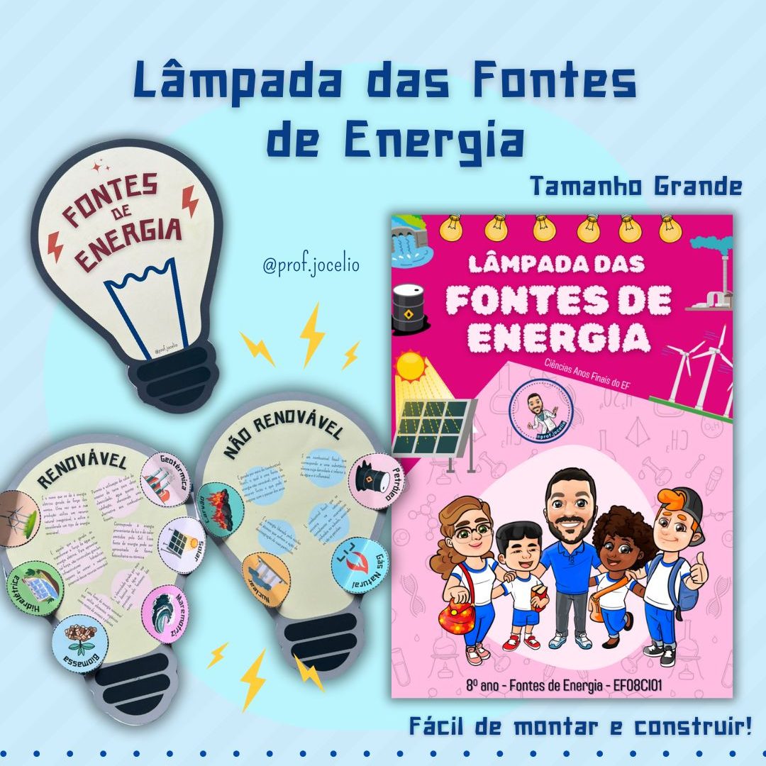 Lâmpada das Fontes de Energia - Tamanho Grande