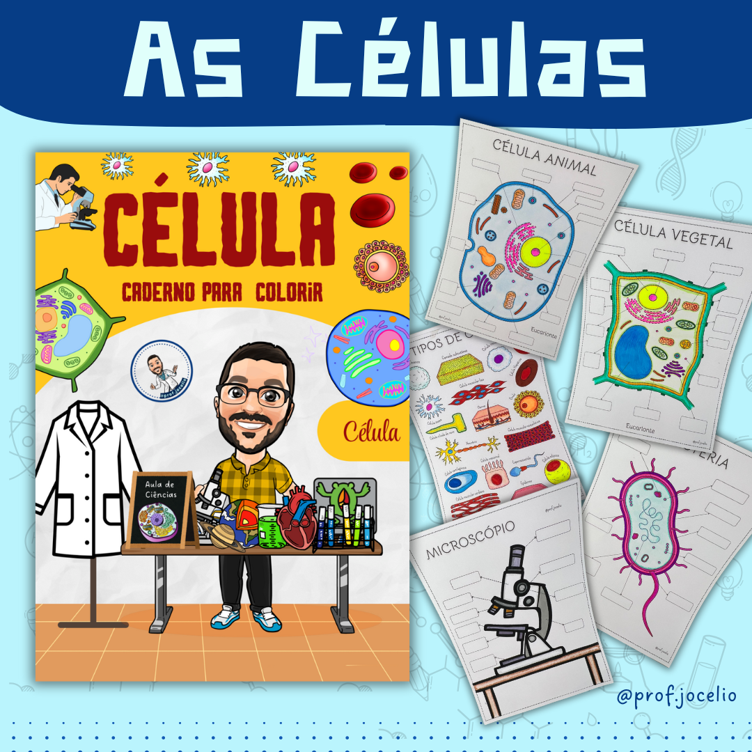 As Células - Caderno para Colorir