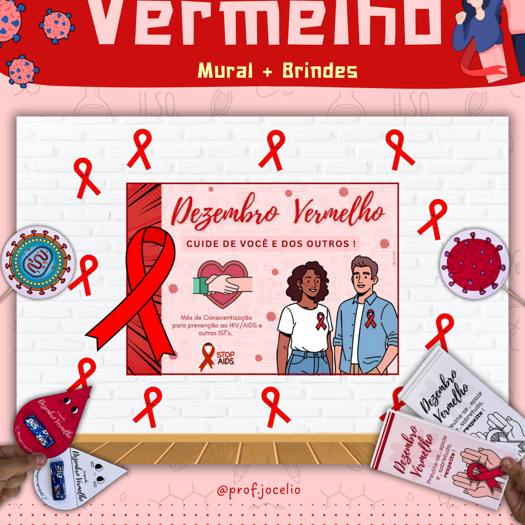 Dezembro Vermelho - Mural + Brindes