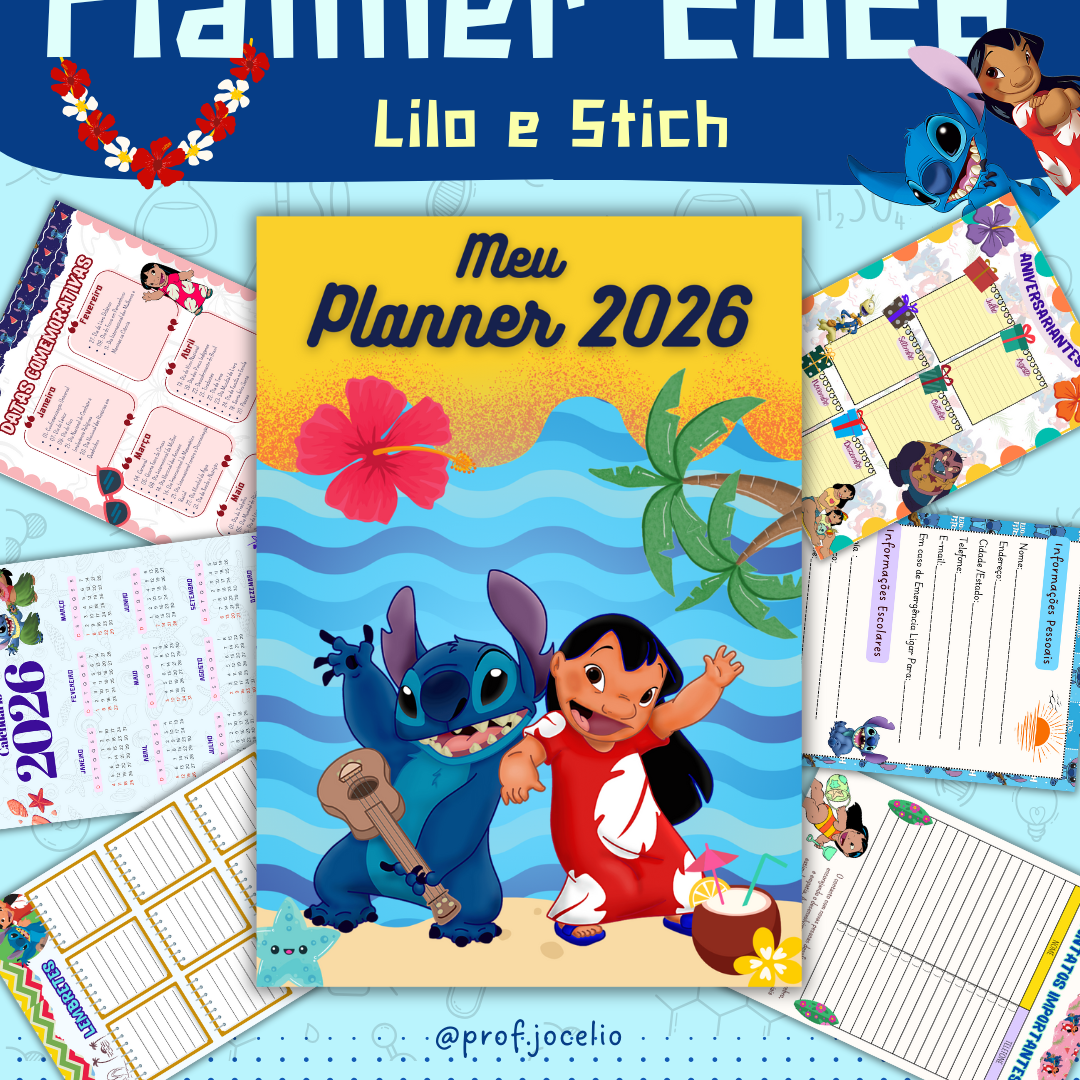 Planner 2026 - Lilo e Stich