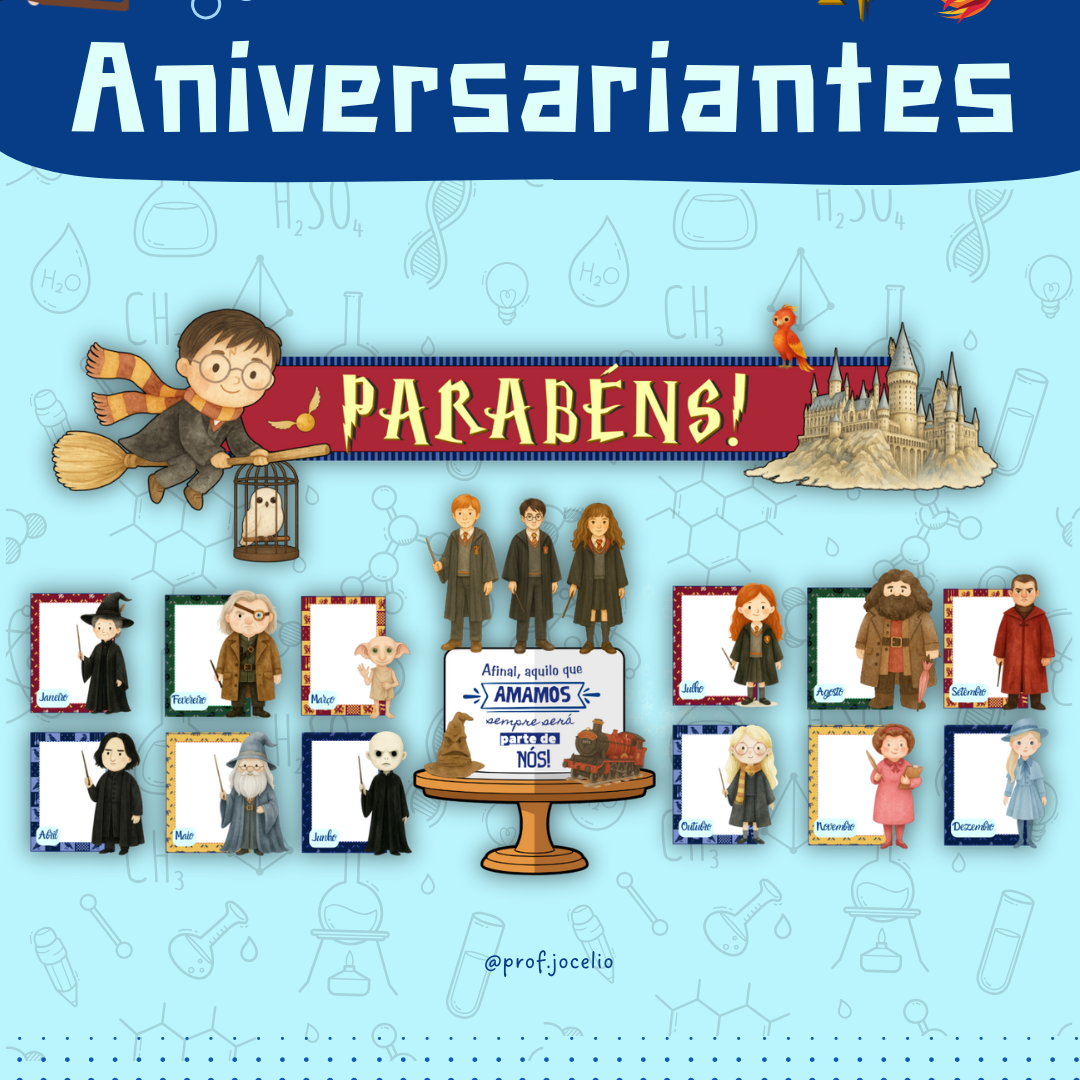 Mural dos Aniversariantes - Harry Potter