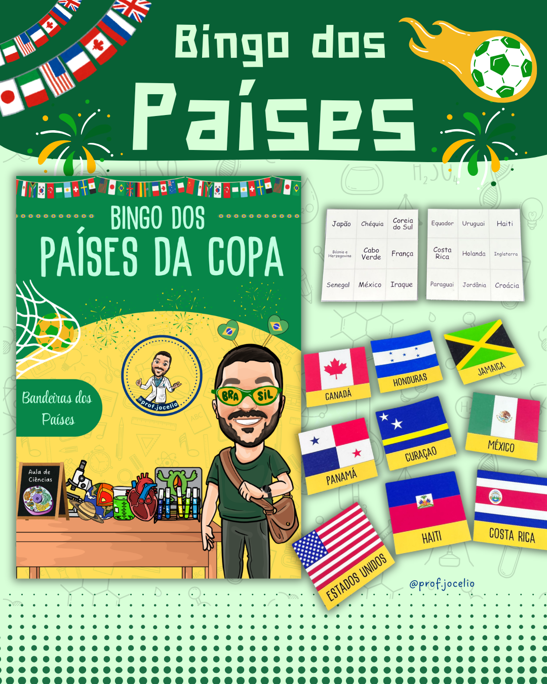Bingo dos Países da Copa 2026!